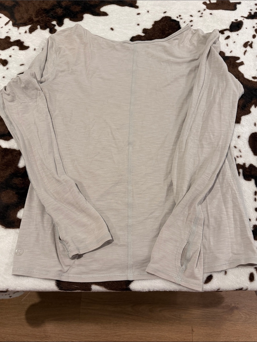 lululemon athletica Long Sleeve Scoop-Neck Top in Light Taupe